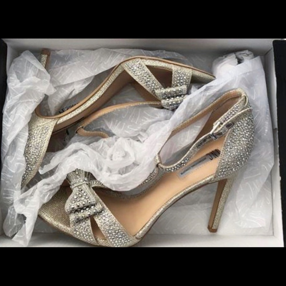 INC Sparkly Bow Tie Heels